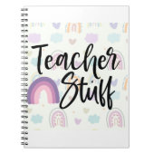 Carnet Enseignant Stuff Boho Rainbow (Devant)