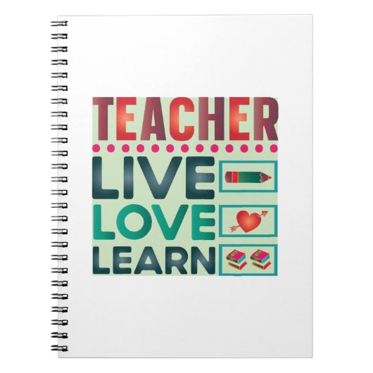 Carnet Enseignant Vivre Amour Apprendre (Devant)