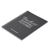 Carnet Enseignants Façonner l'Avenir Noir Whit Motivation (Côté gauche)