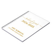 Carnet Enseignants Planificateur de leçons Gold Script Ca (Côté gauche)