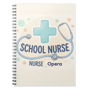 Carnet Enseigne personnalisée d'infirmière scolaire vinta