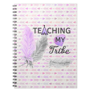 Carnet Enseignement à ma tribu Motif Flèche Rose Personna