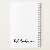 Carnet Enseigner est aimer enseignant personnalisé (Verso)