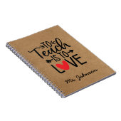 Carnet Enseigner Est Aimer | Professeur personnalisé (Côté Droit)