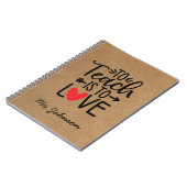 Carnet Enseigner Est Aimer | Professeur personnalisé (Côté gauche)