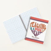 Carnet Enseigner est une oeuvre de coeur Best Teacher Cad (Intérieur)