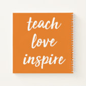 Carnet Enseigner l'inspiration d'amour | Phrase inspirant (Dos)