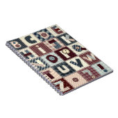 Carnet Ensemble de lettres alphabétiques en style patchwo (Côté Droit)