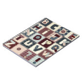 Carnet Ensemble de lettres alphabétiques en style patchwo (Côté gauche)