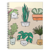 Carnet Ensemble de plantes de maison mignons dans des pot (Devant)