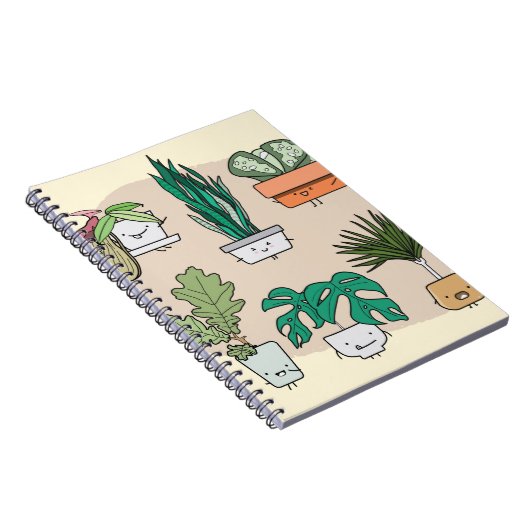 Carnet Ensemble de plantes de maison mignons dans des pot (Côté Droit)