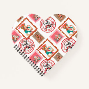 Carnet Ensemble de timbres de Noël médicaux rétro Art