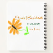 Carnet Enterrement de vie de jeune fille nom date lieu to (Dos)