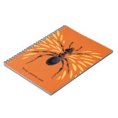 Carnet Entomologie orange d'Insecte de la fourrure (Côté gauche)