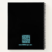 Carnet Entraînement au slogan du logo noir bleu électriqu (Dos)