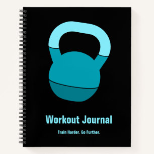 Carnet Entraînement avec un slogan de logo noir bleu élec