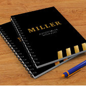 Carnet Entrepreneur de Construction Noir et Or Métallisé