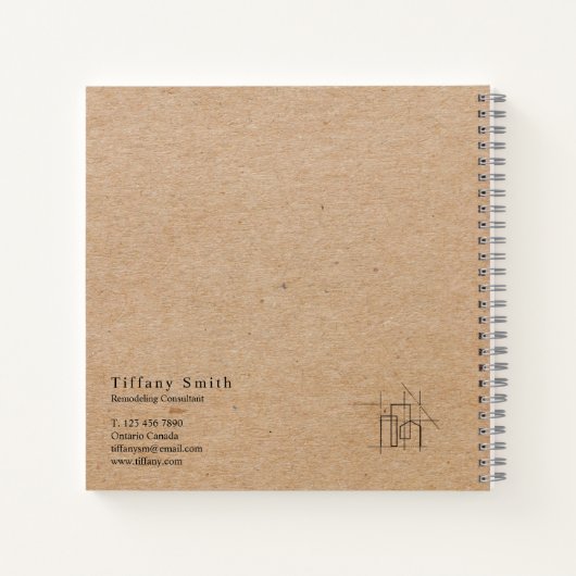 Carnet Entrepreneur en construction de bâtiments Papier K (Dos)