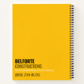 Carnet Entreprise de construction, conception de grue jau (Dos)