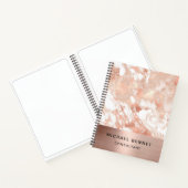 Carnet Entreprise de consultant Marble Metallic Or Rose (Intérieur)