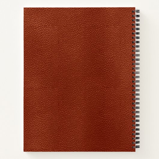 Carnet Entreprise Embossée Personnalisé Cuir Vegan Brown (Dos)