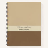 Carnet Entreprise sur mesure Projet terry brun monogrammé (Devant)