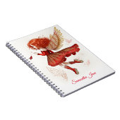 Carnet Envoûtante écriture de fée Rouge Écarlate (Côté Droit)