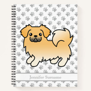 Carnet Épagneul Tibétain Faon Chien de Dessin Animé Migno
