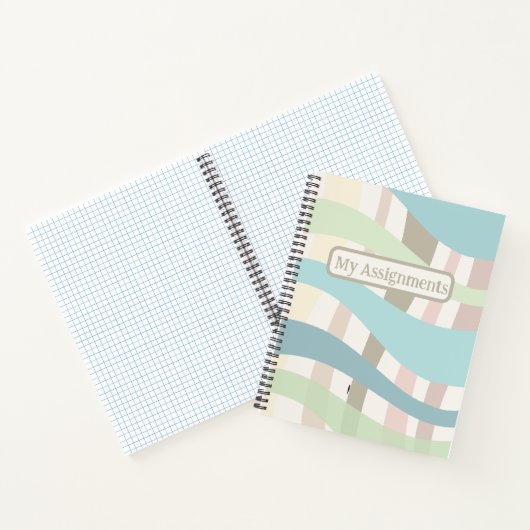 Carnet Épais pastel Wavy Lines Affectation (Intérieur)