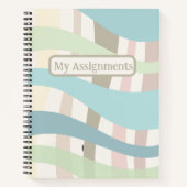 Carnet Épais pastel Wavy Lines Affectation (Devant)