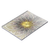 Carnet Épanouissement avec fleur fractale abstraite moder (Côté gauche)