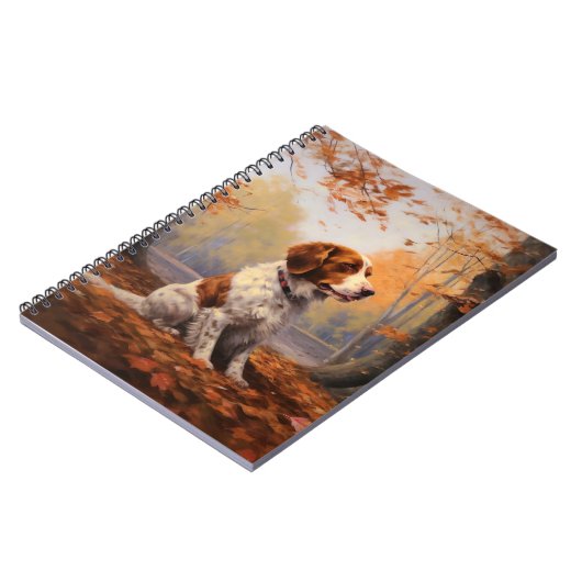 Carnet Épanouissement d'un Brittany Spaniel dans les feui (Côté gauche)