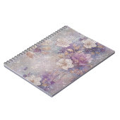 Carnet Éperche florale violette en or glam (Côté gauche)