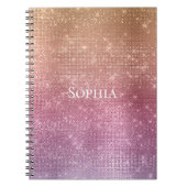 Carnet Éperche violette rose rose or (Devant)