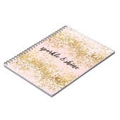 Carnet Épersion de Confetti en or blanc rose (Côté gauche)