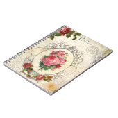 Carnet Ephemera Rose français antique (Côté gauche)