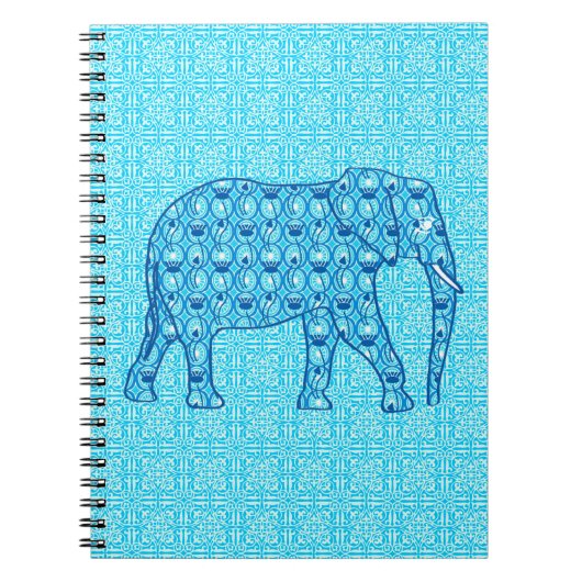 Carnet Ephène de fleur de Lotus - turquoise (Devant)