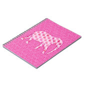 Carnet Ephène de mer - rose glacé et fuchsia (Côté gauche)