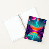 Carnet Epic Neon Galaxy Synthwave Alien World (Intérieur)