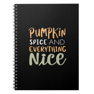 Carnet Épice citrouille Et Tout Nice Citation D'Automne