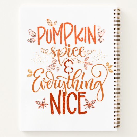 Carnet Épice citrouille & Tout Nice (Dos)