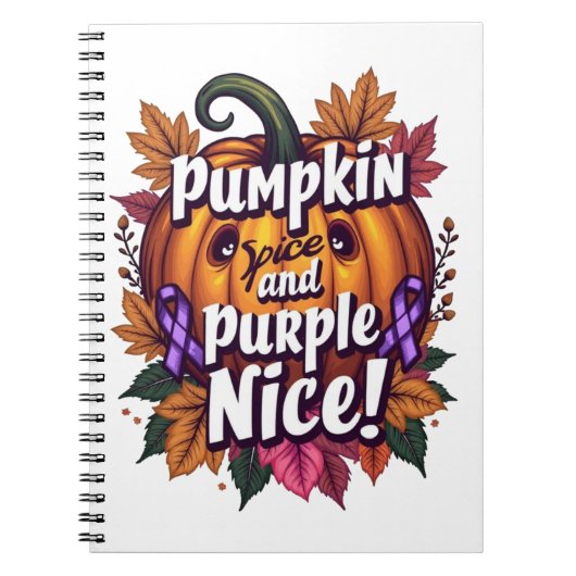 Carnet Épices citrouilles et pourpre Nice : Funny Fall Aw (Devant)