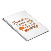 Carnet Épices citrouilles Et Tout Joli Design Automne (Côté Droit)