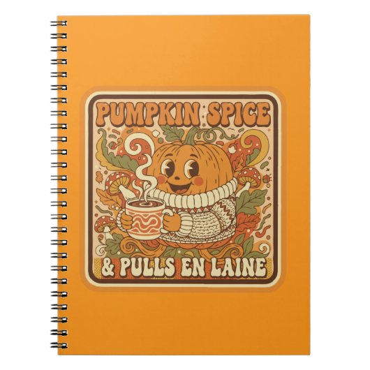 Carnet Épices de citrouille et temps des pulls rétro auto (Devant)