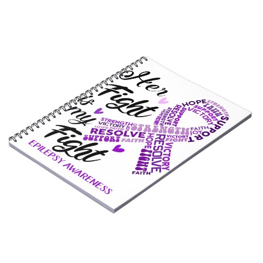 Carnet Epilepsie Conscience Son combat est mon combat (Côté gauche)