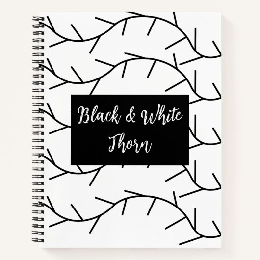 Carnet Épine noire et blanche épine (Devant)