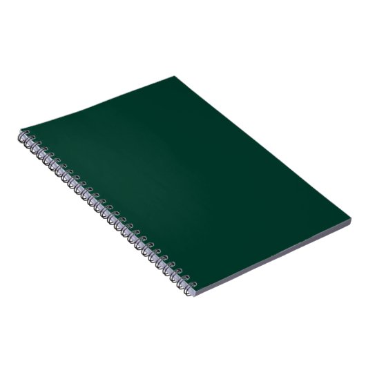 Carnet Épinette de couleur solide vert foncé (Côté Droit)