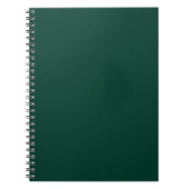 Carnet Épinette de couleur solide vert foncé (Devant)