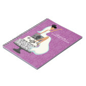 Carnet Épouse noire haïrée sur gâteau Mariage {orchidée} (Côté gauche)