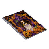 Carnet Épouvantable chien tibétain Spaniel Halloween Sorc (Côté Droit)